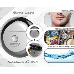 Golarka podróżna Camry 2938, 2-głowicowa, z USB