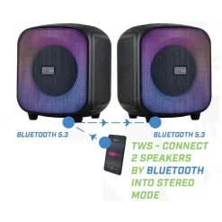 Głośnik Bluetooth Rebeltec PowerCube 500, 60 W, czarny