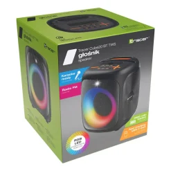 Głośnik Bluetooth Tracer Cube20 BT TWS, 20 W, czarno-pomarańczowy