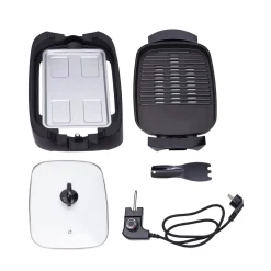 Grill elektryczny Adler AD 6610, 3000 W, ze szklaną pokrywą