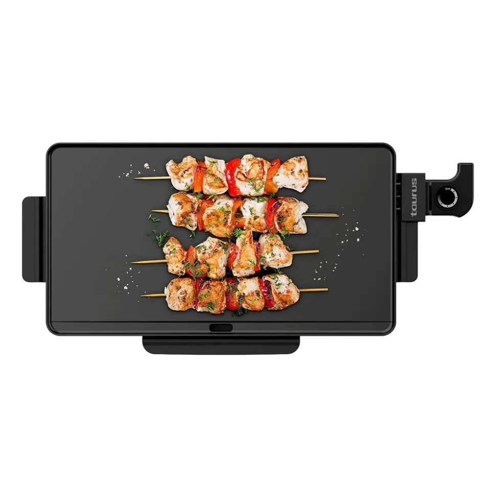 Grill elektryczny plancha Taurus Steakmax 2200, 2200 W, otwarta konstrukcja, czarny