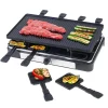 Grill elektryczny raclette Adler AD 6616, 1400 W, dwustronna płyta 42 x 23 cm, 8 x minipatelnia do raclette