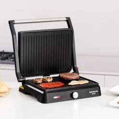 Grill elektryczny 2 w 1 Taurus Bistro Essential, 2600 W, grill kontaktowy i płyta grillowa