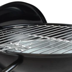 Grill kulisty 16”, czarny, z pokrywą i popielnikiem