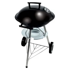 Grill kulisty 16”, czarny, z pokrywą i popielnikiem