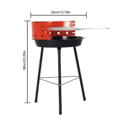 Grill ogrodowy węglowy Black Forest Flamenco, ruszt 33 cm