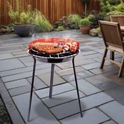 Grill ogrodowy węglowy MG Home 13 cali, chromowany ruszt