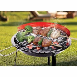 Grill ogrodowy węglowy MG Home 13 cali, chromowany ruszt
