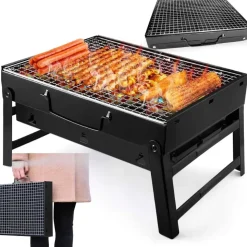 Grill turystyczny węglowy Extralink, ruszt 35 x 27 cm