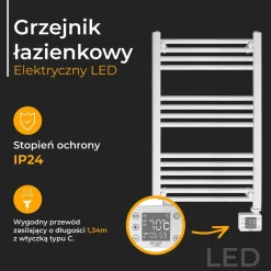 Grzejnik łazienkowy Adler AD 7824, 600 W, LED