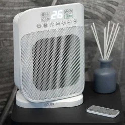 Grzejnik ceramiczny Adler AD 7727, z wyświetlaczem LED i pilotem