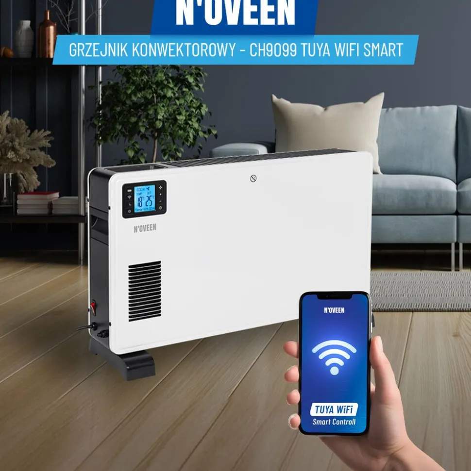 Grzejnik konwektorowy Noveen CH9099 XXL Tuya WiFi Smart, 2300 W