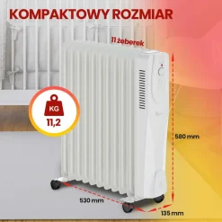 Grzejnik olejowy Extralink, 2500 W