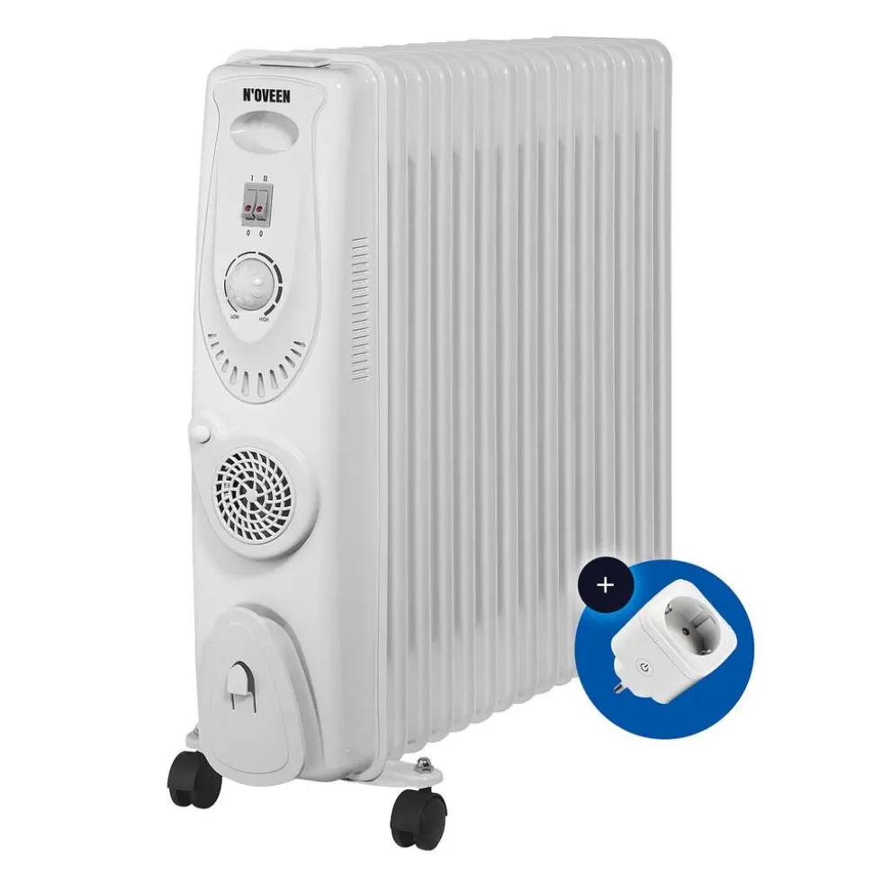 Grzejnik olejowy Noveen OH150199, 2500 W + 400 W Turbo, inteligentne gniazdko WiFi Tuya