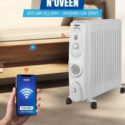 Grzejnik olejowy Noveen OH150199, 2500 W + 400 W Turbo, inteligentne gniazdko WiFi Tuya