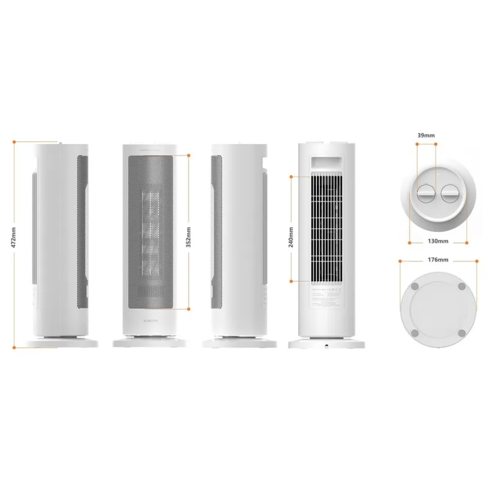 Grzejnik Xiaomi Fan Heater, 2000 W, biały