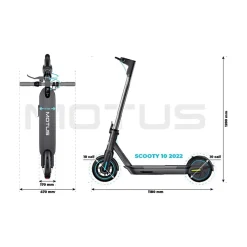 Hulajnoga elektryczna Motus Scooty 10 2022, silnik 350 W, 60 km zasięgu