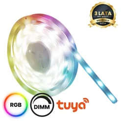 Inteligentna taśma LED RGB Smart Tuya IP65 Eko-Light, 3 m, Wi-Fi