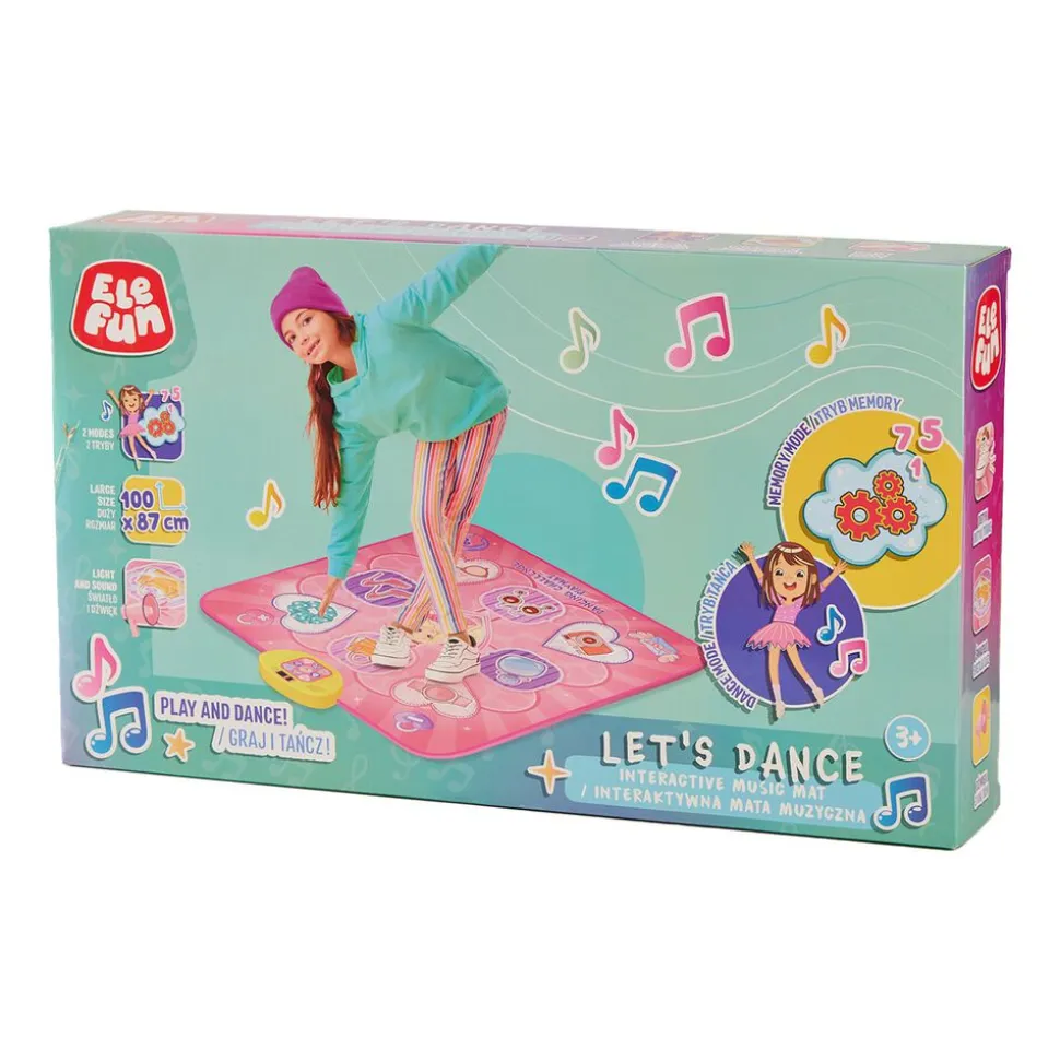 Interaktywna mata muzyczna Elefun Let's Dance, 2 tryby gry, księżniczka