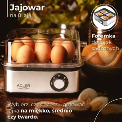 Jajowar Adler AD 4486, na 8 jajek