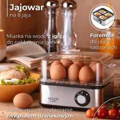Jajowar Adler AD 4486, na 8 jajek
