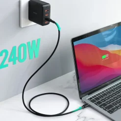 Kabel USB-C-USB-C Aukey CB-DCC241, 240 W, 1,8 m