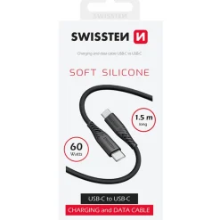 Kabel USB-C - USB-C Swissten, 60 W, 1,5 m