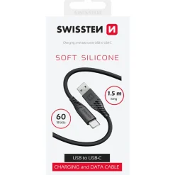 Kabel USB - USB-C Swissten, 60 W, 1,5 m