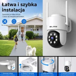 Kamera zewnętrzna Blow T-135, 5MP, TUYA WiFi, obrotowa