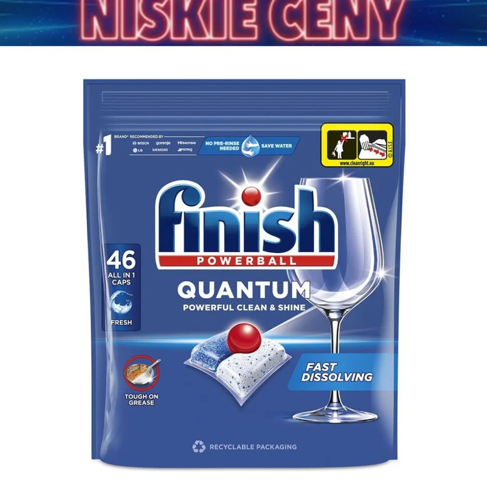Kapsułki do zmywarki Finish Quantum Fresh, 46 sztuk