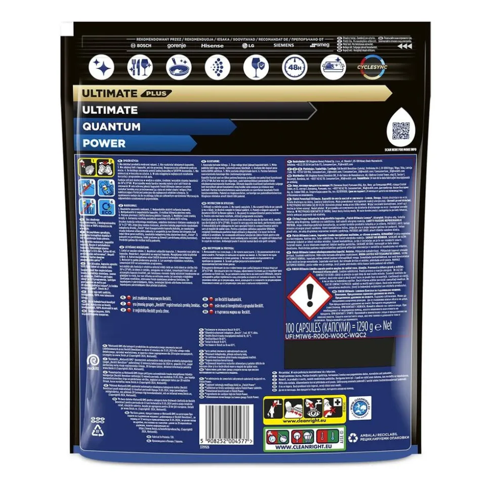 Kapsułki do zmywarki Finish Ultimate Lemon, 100 sztuk