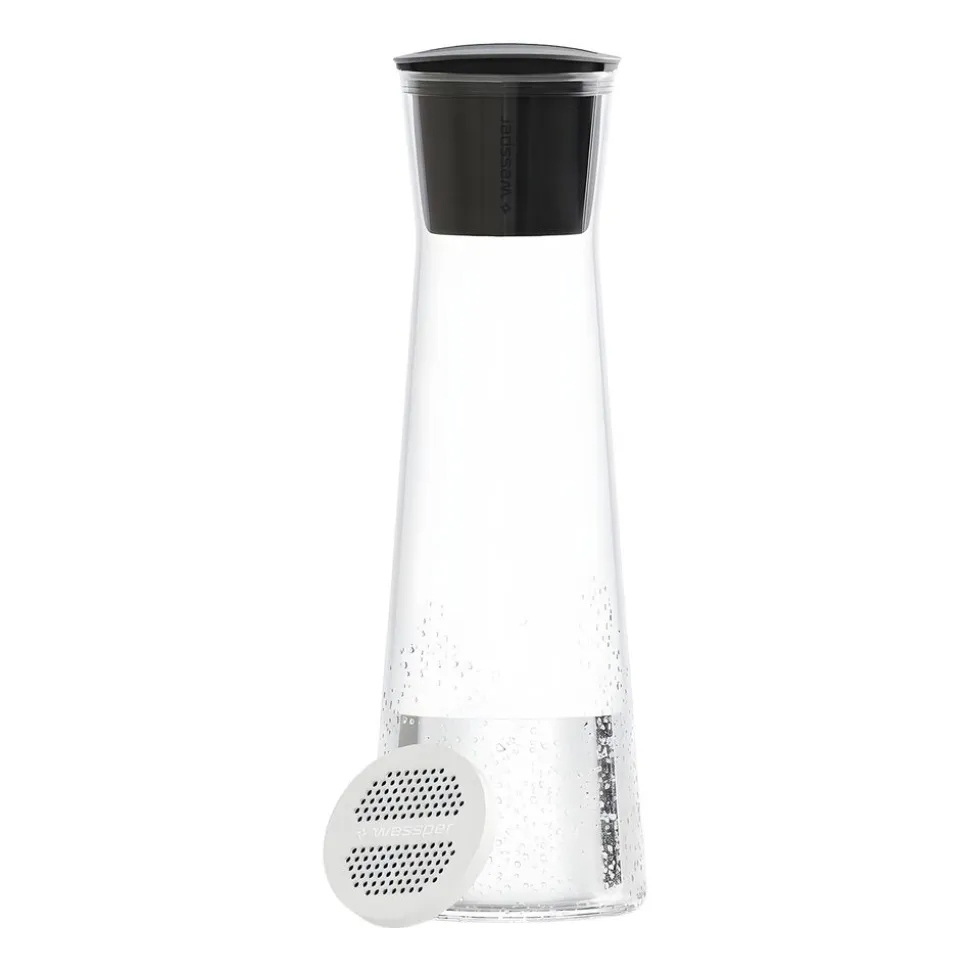 Karafka filtrująca szklana Wessper K1 Borosilicate Actitex™, czarna