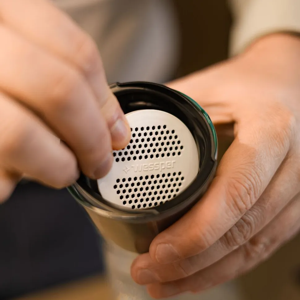 Karafka filtrująca szklana Wessper K1 Borosilicate Actitex™, czarna