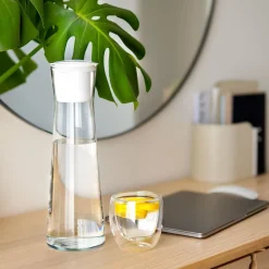Karafka filtrująca szklana Wessper K1 Borosilicate Actitex™, biała