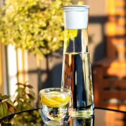 Karafka filtrująca szklana Wessper K1 Borosilicate Actitex™, biała