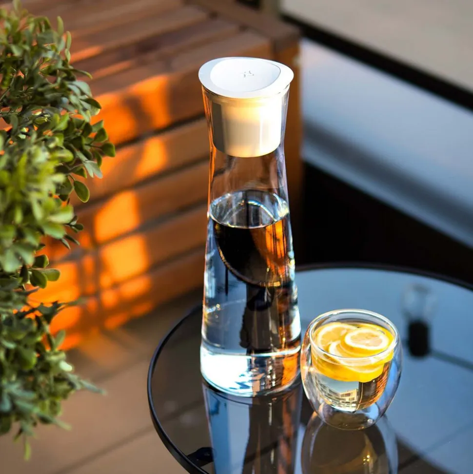 Karafka filtrująca szklana Wessper K1 Borosilicate Actitex™, biała