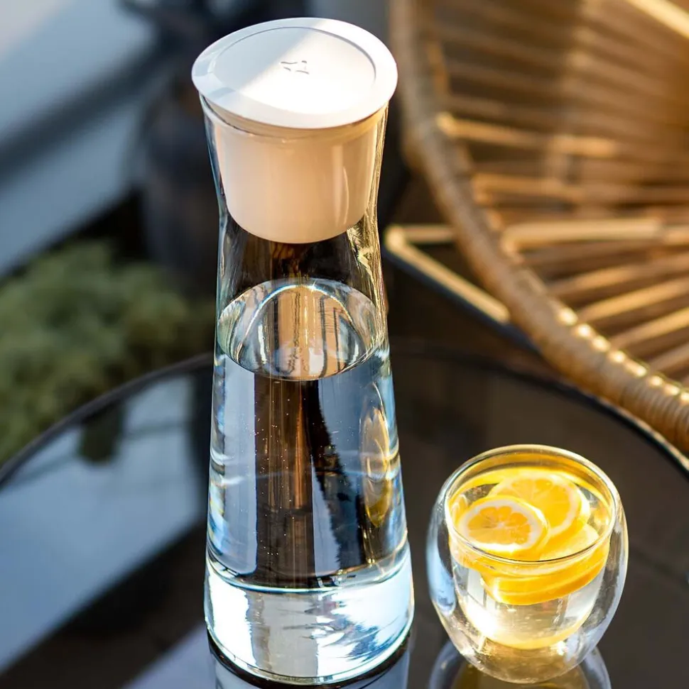Karafka filtrująca szklana Wessper K1 Borosilicate Actitex™, biała