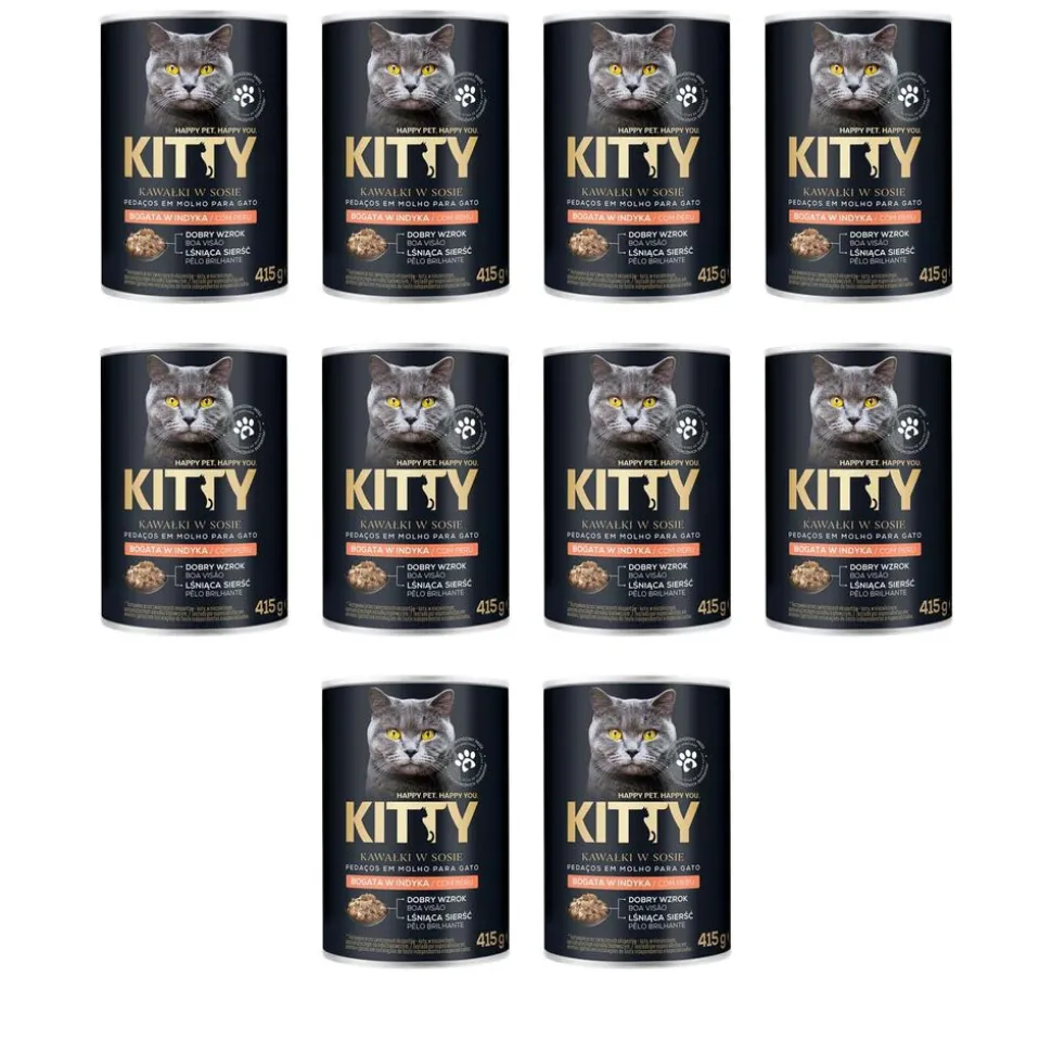 Karma dla kota Kitty Excellence, z indykiem, 10 x 415 g