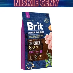 Karma dla psa Brit Premium By Nature Adult S, sucha, z kurczakiem, 8 kg