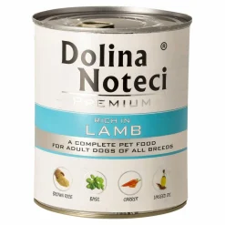 Karma dla psa Dolina Noteci, z jagnięciną, mokra, 12 x 800 g