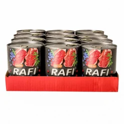 Karma dla psa Rafi, z jagnięciną, borówką i żurawiną, mokra, 12 x 800 g