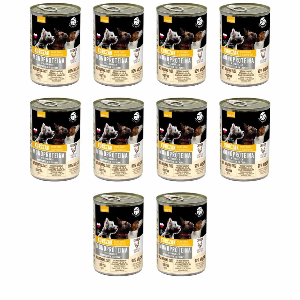 Karma monoproteinowa dla psa Pet Republic, z kurczakiem, mokra, 10 x 400 g