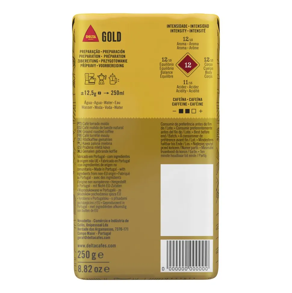 Kawa mielona Delta Gold, 250 g, intensywność 12