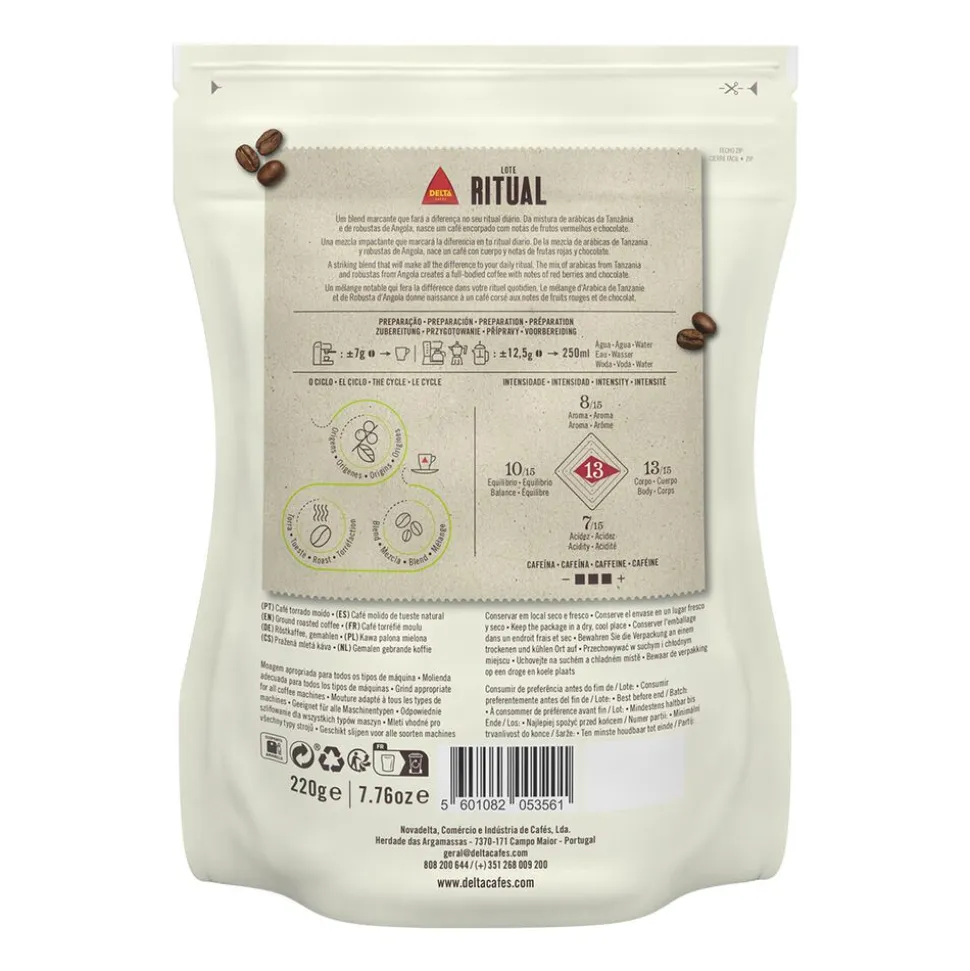 Kawa mielona Delta Ritual, 220 g, intensywność 13