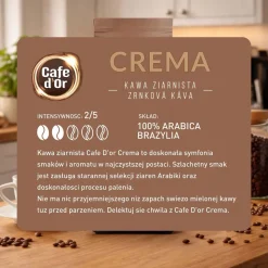 Kawa ziarnista Cafe D'or Crema, 100% Arabica, 1 kg