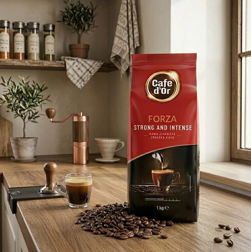 Kawa ziarnista Cafe D'or Forza, 100% Robusta, 1 kg