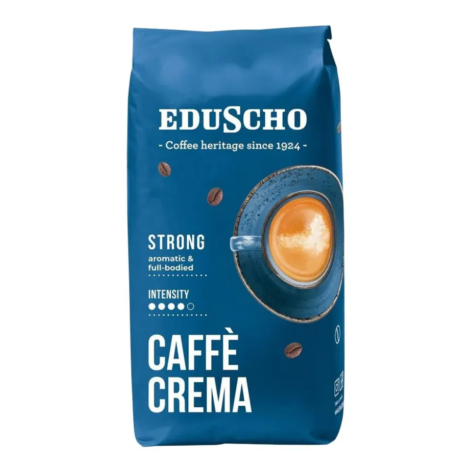Kawa ziarnista Eduscho Crema Strong, 1 kg, intensywność 4/5