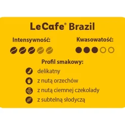 Kawa ziarnista Le Cafe Brazil, 250 g, intensywność 3/5