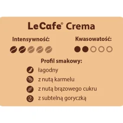 Kawa ziarnista Le Cafe Crema, 1 kg, intensywność 2/5