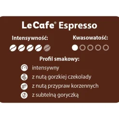 Kawa ziarnista Le Cafe Espresso, 1 kg, intensywność 4/5